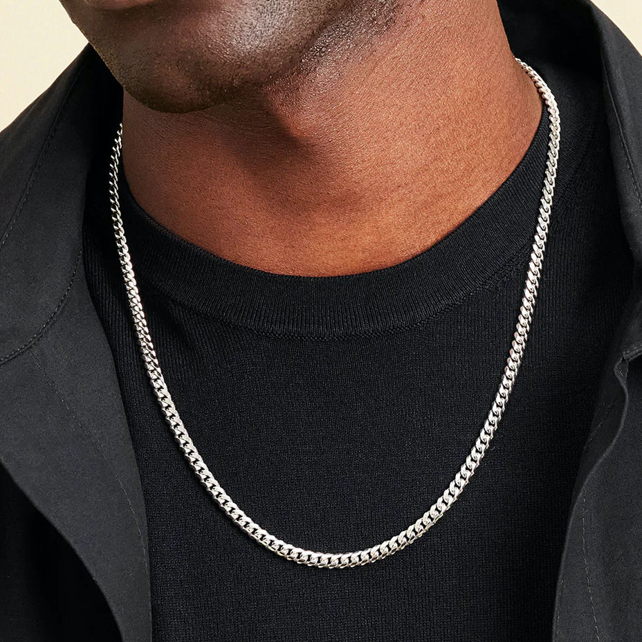 Cuban Link 5MM, Rhodium