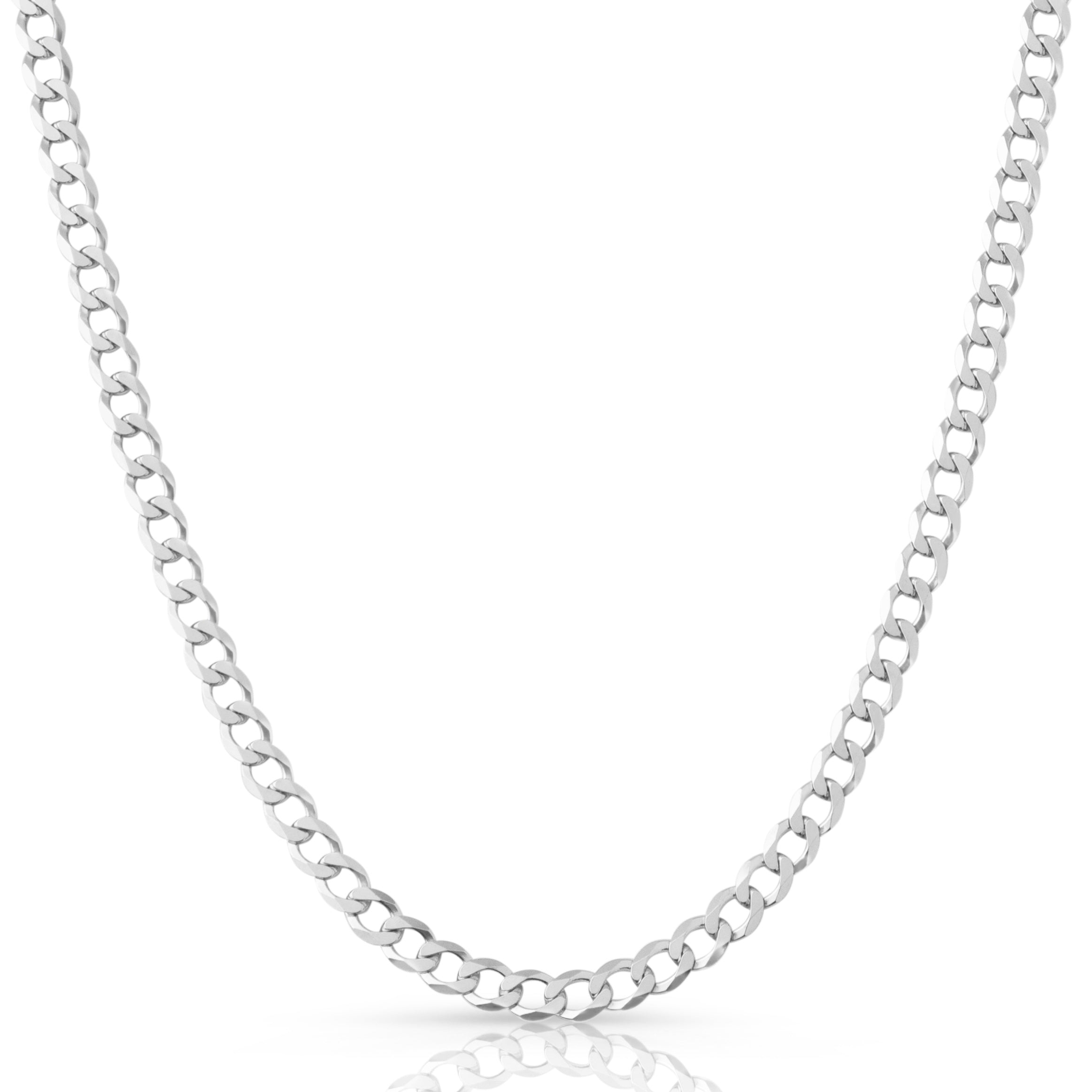 Curb Chain 7MM, Rhodium