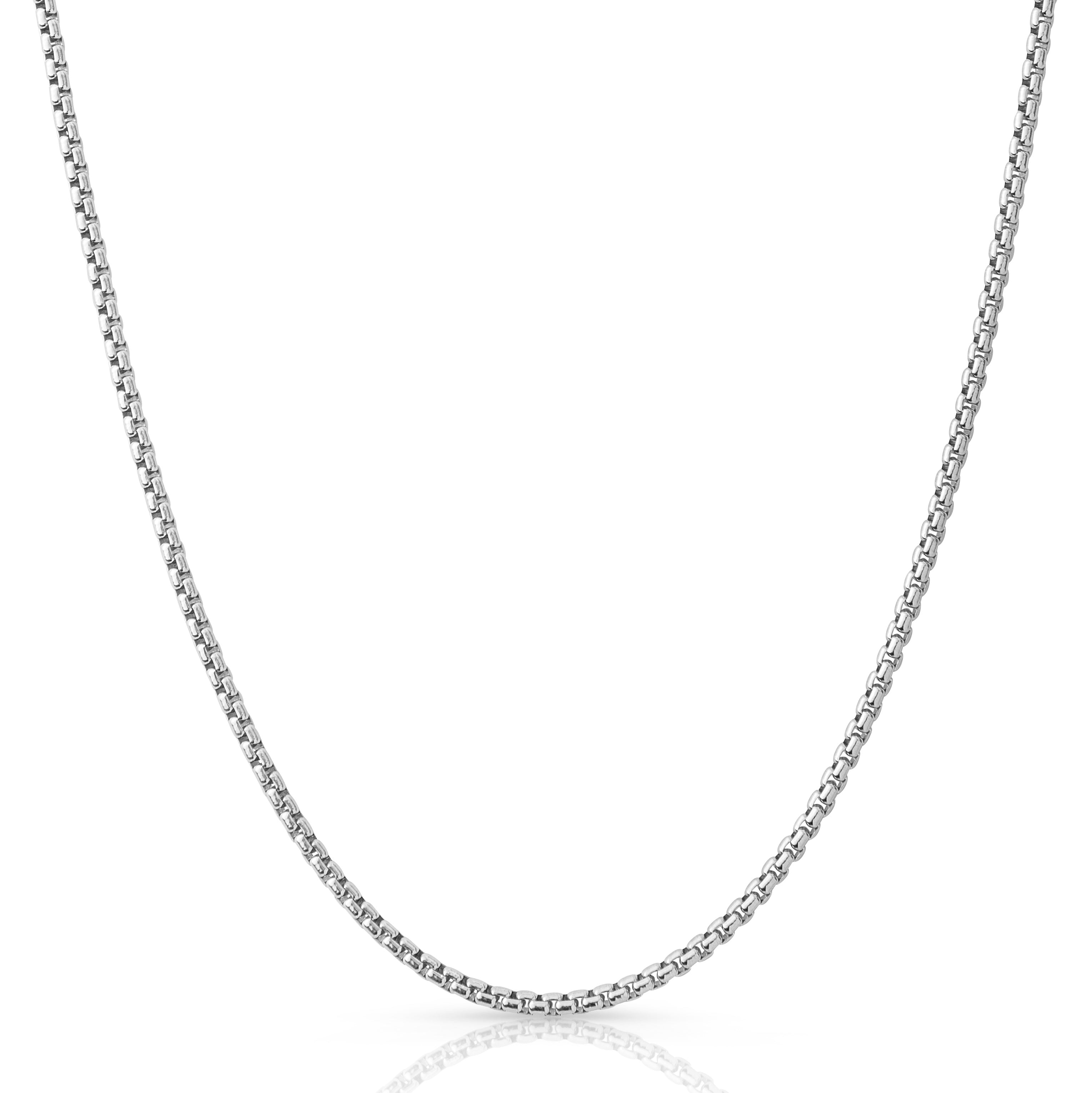 Round Box Chain 3.5MM, Rhodium