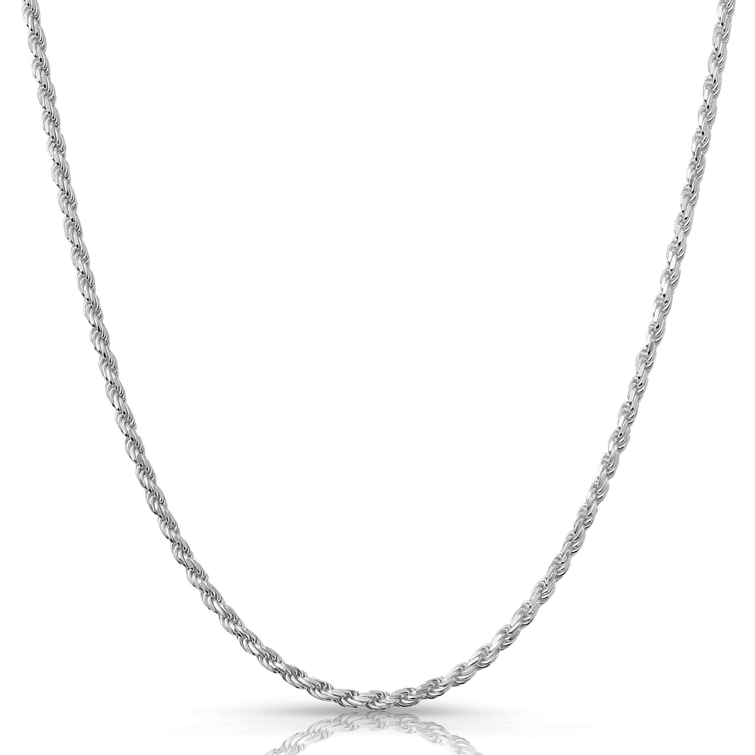 Rope Chain 4MM, Rhodium